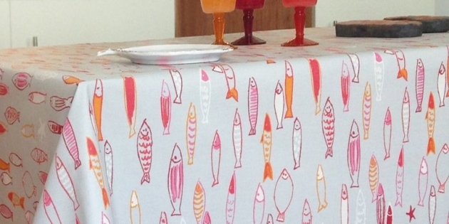 Nappe enduite ronde ou ovale Poissons soleil