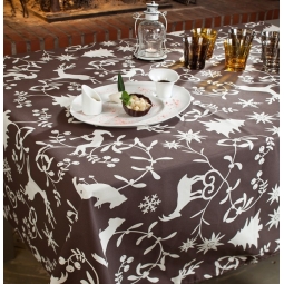  Nappe coton Montagne Chocolat Fleur de Soleil