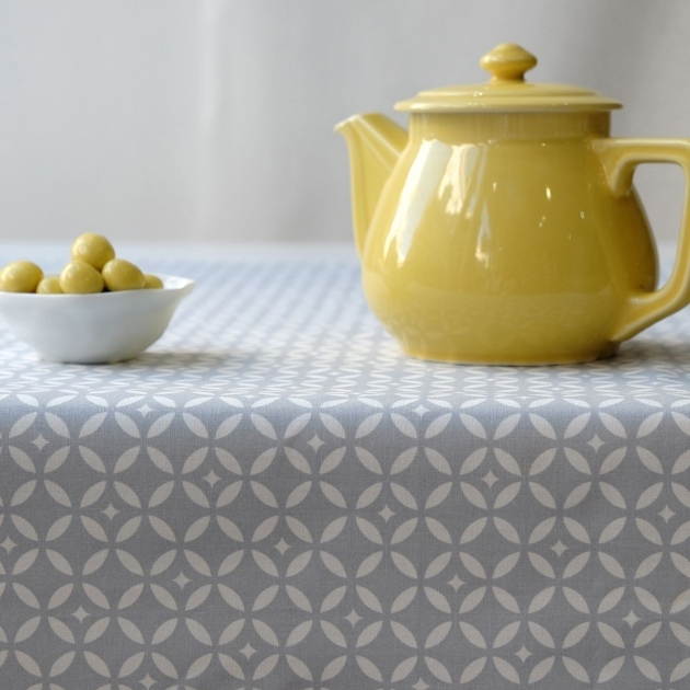 Tovaglia Antimacchia Mosaico grigio/bianco - Fleur de Soleil