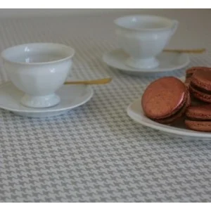  Nappe coton Pied de Poule Gris Fleur de Soleil