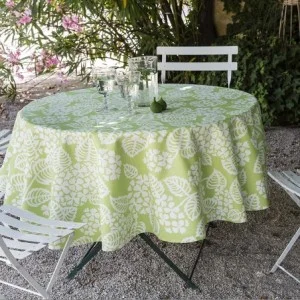 Nappe enduite ronde ou ovale Hortensia vert
