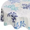 Wipe clean tablecloth Coral blue round or oval
