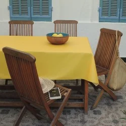 Tischdecke abwaschbar Rund oder Oval Einfarbige Gelb