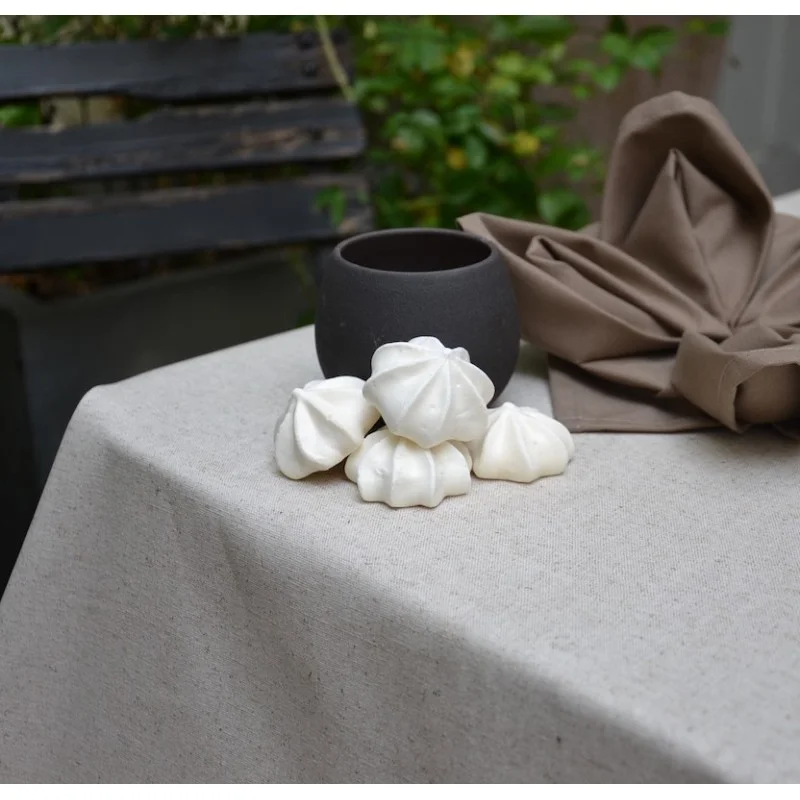 Tischdecke abwaschbar Rund oder Oval Einfarbige Leinen/Baumwolle - Fleur de Soleil