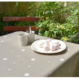  FLEUR DE SOLEIL ABWASCHBAR WAX TISCHDECKE BEIGE