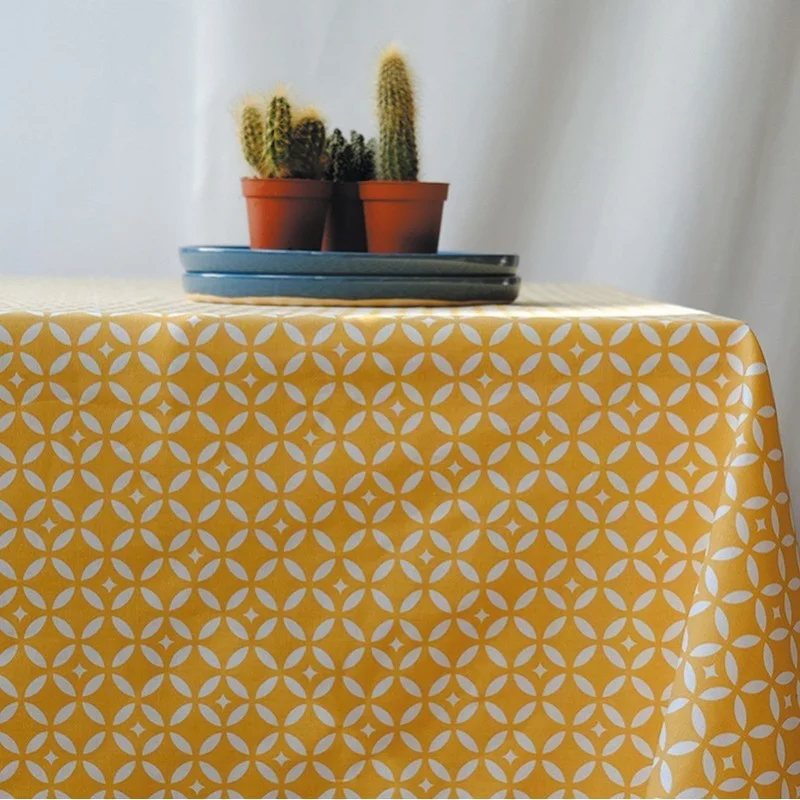 Tischdecke abwaschbar Mosaik Gelb - Fleur de Soleil