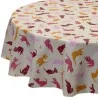 Wipe clean tablecloth Cats pink round or oval