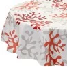 Wipe clean tablecloth Coral red round or oval