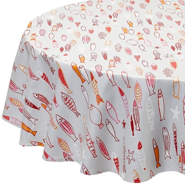 Nappe enduite ronde ou ovale Poissons soleil