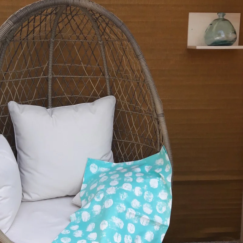 Chemin de table Pastille turquoise