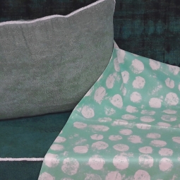 Chemin de table Pastille turquoise