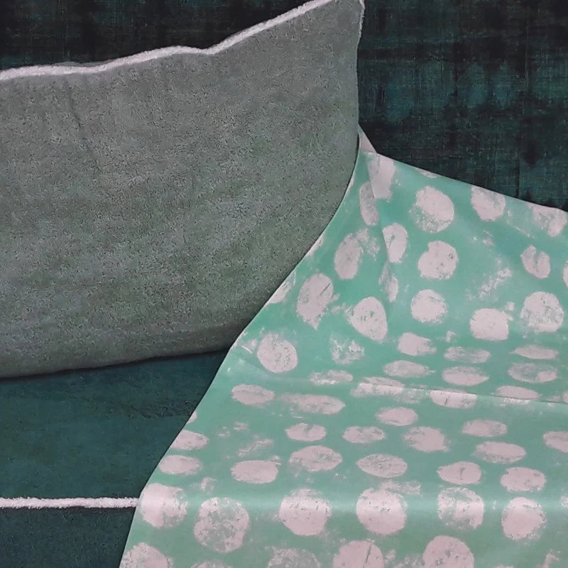 Chemin de table Pastille turquoise