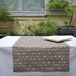 Chemin de table Perle taupe