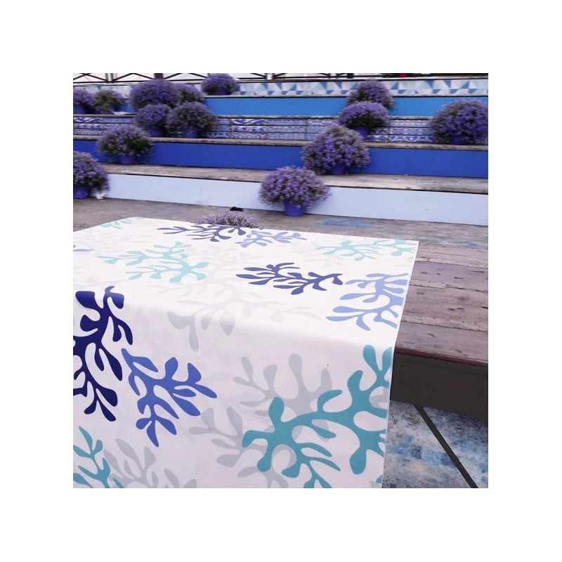 Tischsets abwaschbar Koralle blau Fleur de Soleil