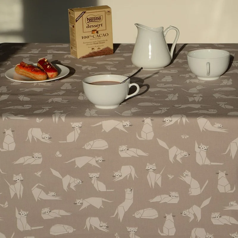 Cotton tablecloth Astrance beige