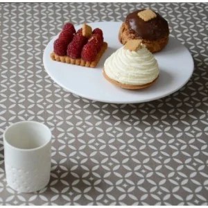 Tischtuch Baumwolle Mosaik Beige