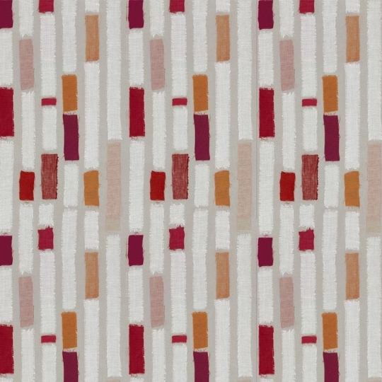 Tissu en coton Rayure Patch orange