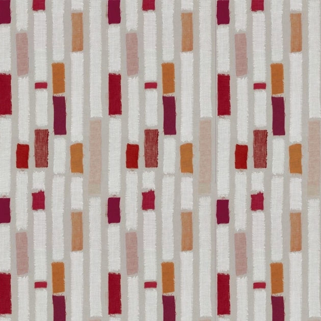 Tissu en coton Rayure Patch orange