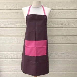 Women Apron Purple with a spacious front pocket