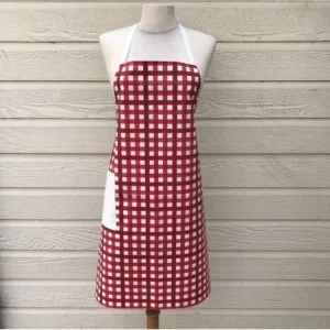 Cooking apron Gingham red Fleur de Soleil