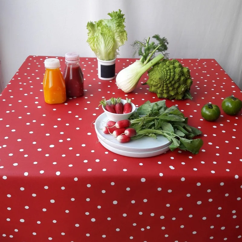 Coupon en coton 50x80cm Confettis rouge