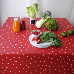 Coupon en coton 50x80cm Confettis rouge