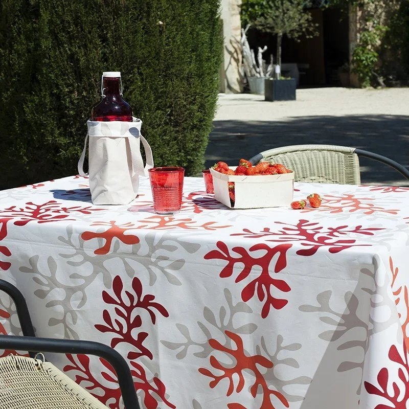 Table runner Coral red