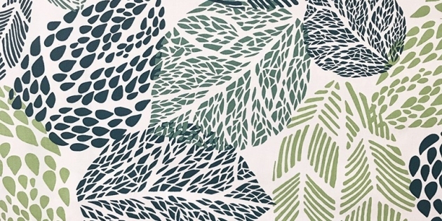 Nappe enduite ronde ou ovale Feuilles verte