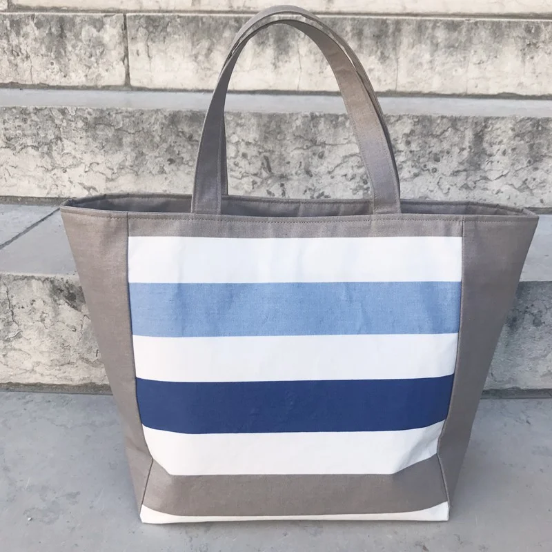 Tuto gratuit sac a main coton enduit gros plan