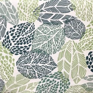 Nappe coton Feuilles vert