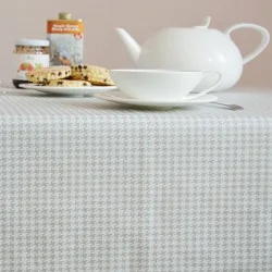 Cotton tablecloth Hound's-tooth cloth grey