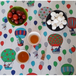 Wipe clean tablecloth Circus blue