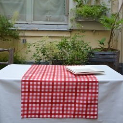 Runner da tavola Guinguette rosso