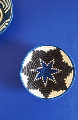 Nappe enduite ronde ou ovale Unie Bleu Royal