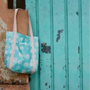 TESSUTO IMPERMEABILE AL METRO PASTIGLIA Turchese - Fleur de Soleil