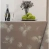Tischdecke abwaschbar Rund oder Oval Tannenzapfen Beige - Fleur de Soleil