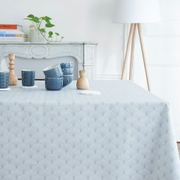 Wipe clean tablecloth Papyrus grey