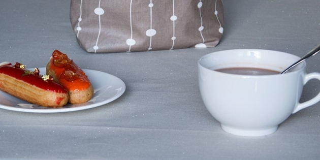 nappe coton enduit gris paillettes argent Fleur de Soleil