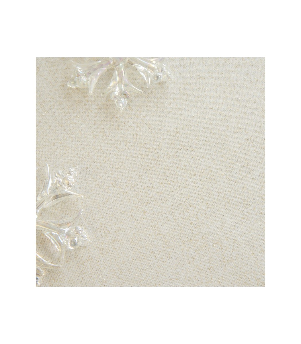 Tovaglia Quadrata Con Paillettes Oro Rosa 228x228 Cm - Glitterata Per Feste E Decorazioni Da Tavolo