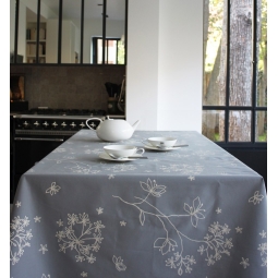 Wipe clean tablecloth Astrancia grey