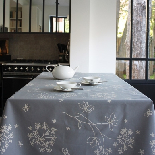 Nappe enduite Astrance gris blanc