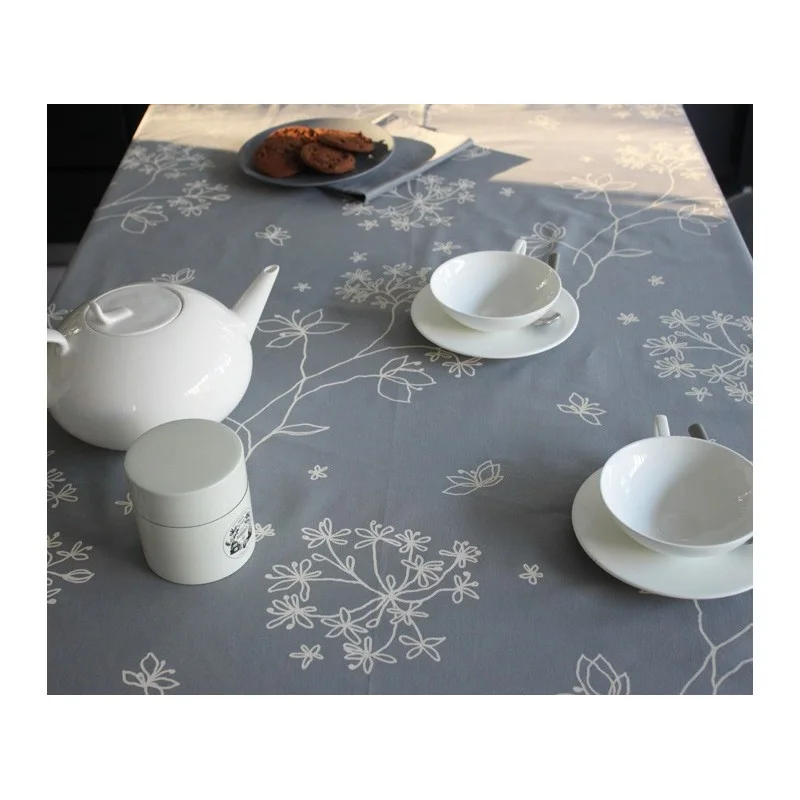 Tischdecke abwaschbar Astrancia Grau - Fleur de Soleil