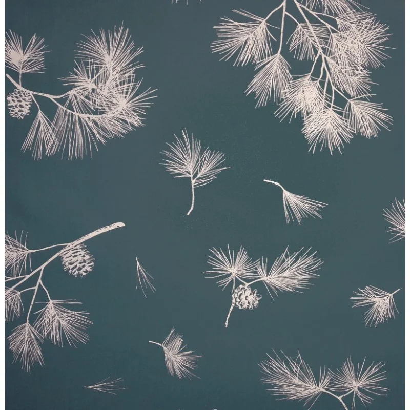 Beschichtete Baumwolle meterwarm TANNENZAPFEN GRÜN