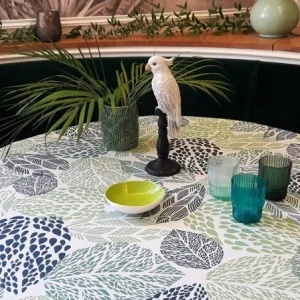 Nappe enduite Feuilles vertes