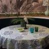 Wipe clean tablecloth Leaves green round or oval