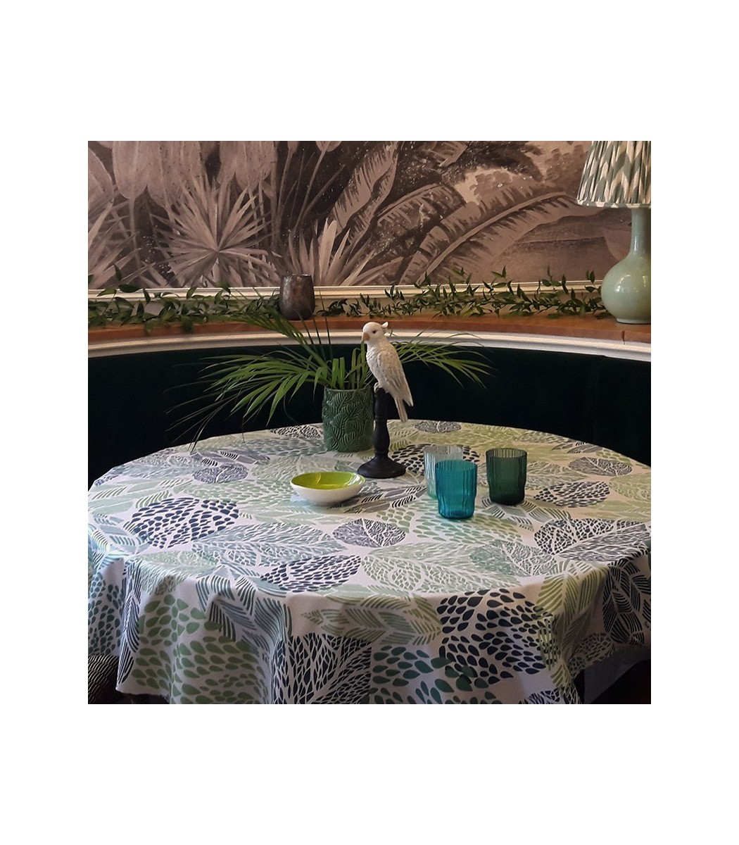 Nappe Rond Nappe enduite ronde, nappes rondes coton enduit