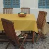 Tischdecke abwaschbar Rund oder Oval Einfarbige Gelb curry - Fleur de Soleil