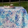 Wipe clean tablecloth turquoise reflection round or oval