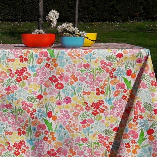 Nappe enduite jardin fleuri