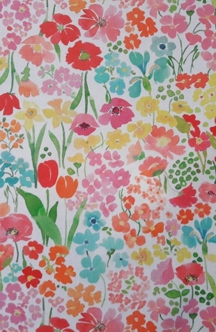 Nappe enduite jardin fleuri